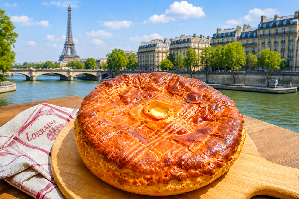 Tourte lorraine in Paris. Image generated by OpenAI