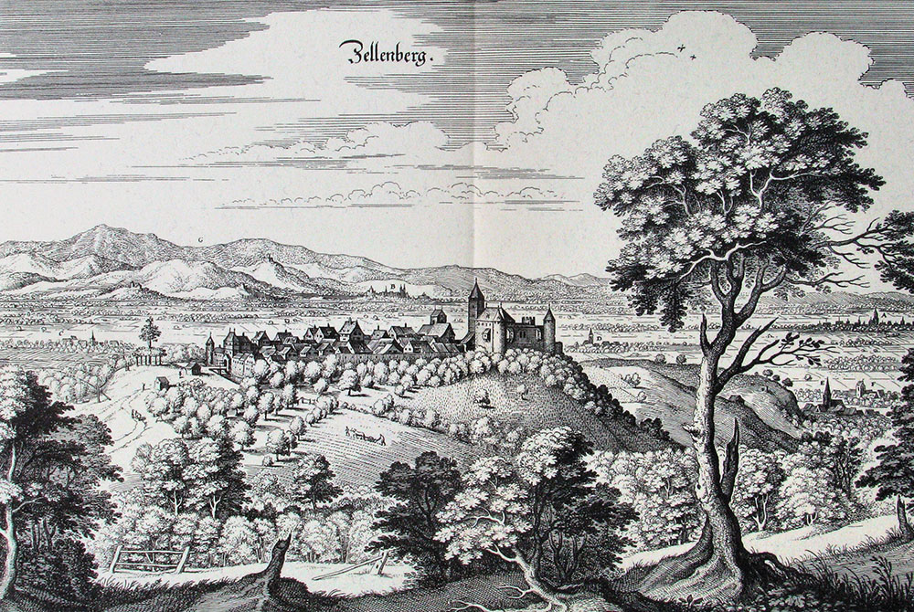 A view of Zellenberg in the 17th century